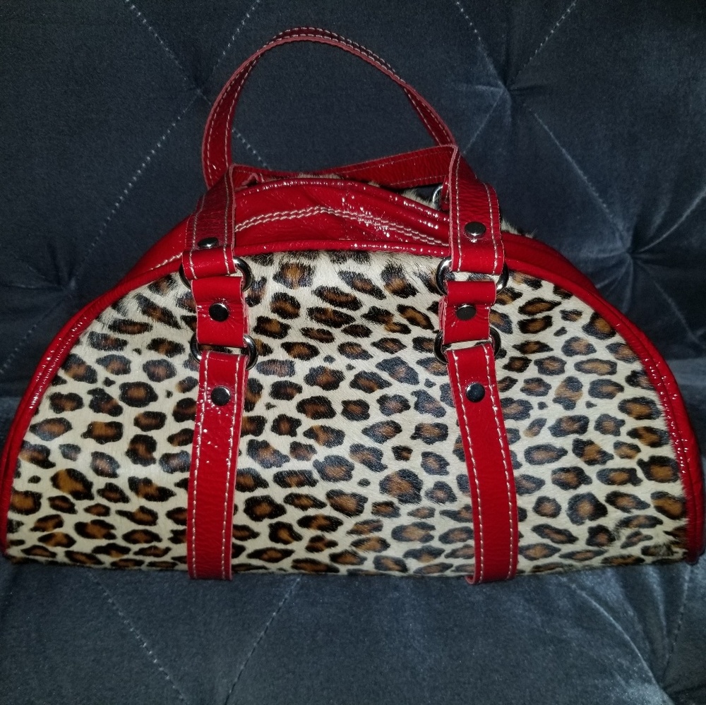 Vin Baker Lepard Print Purse NOT Vegan BRAND NEW